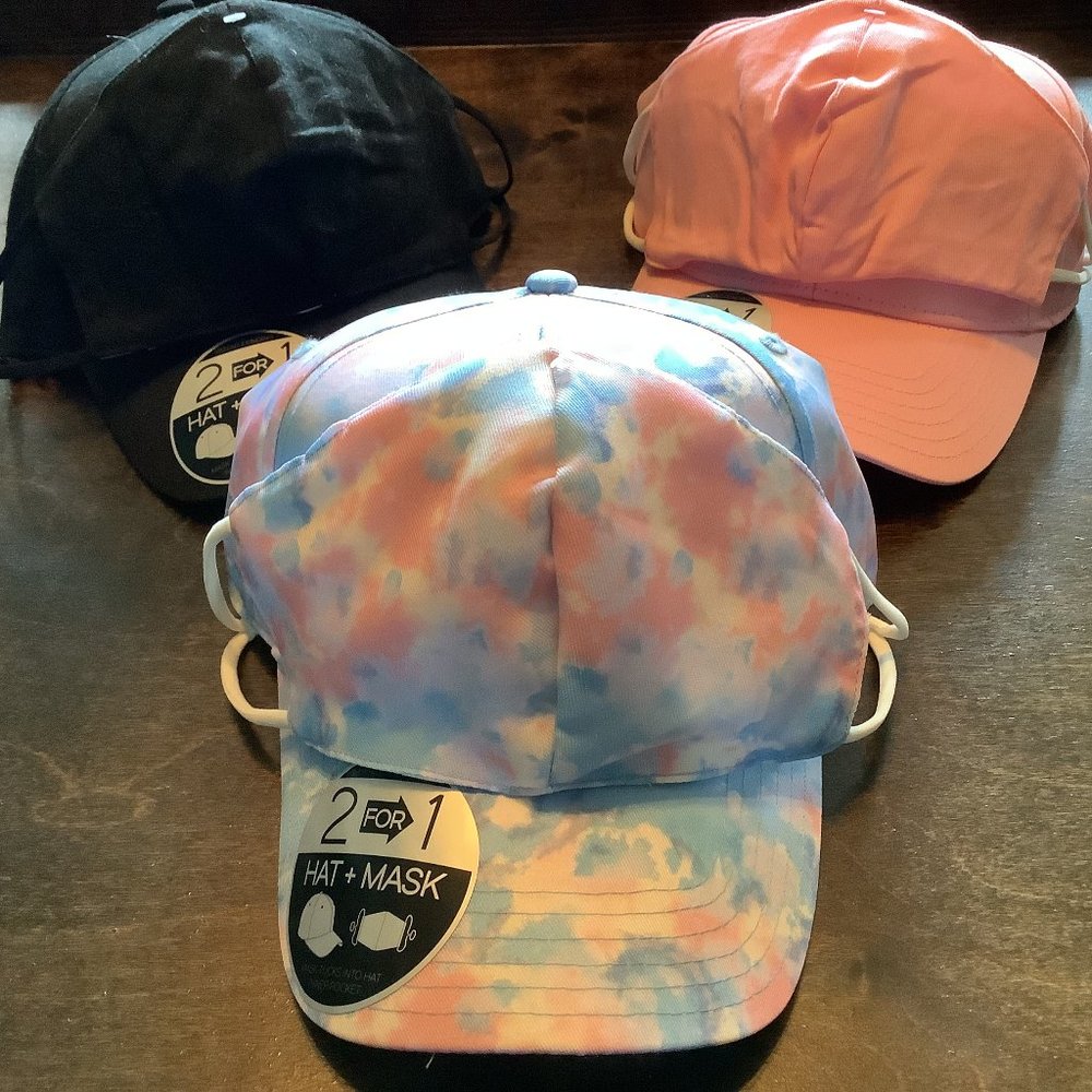 Three Matching Hat & Mask 2-in-1 Combo